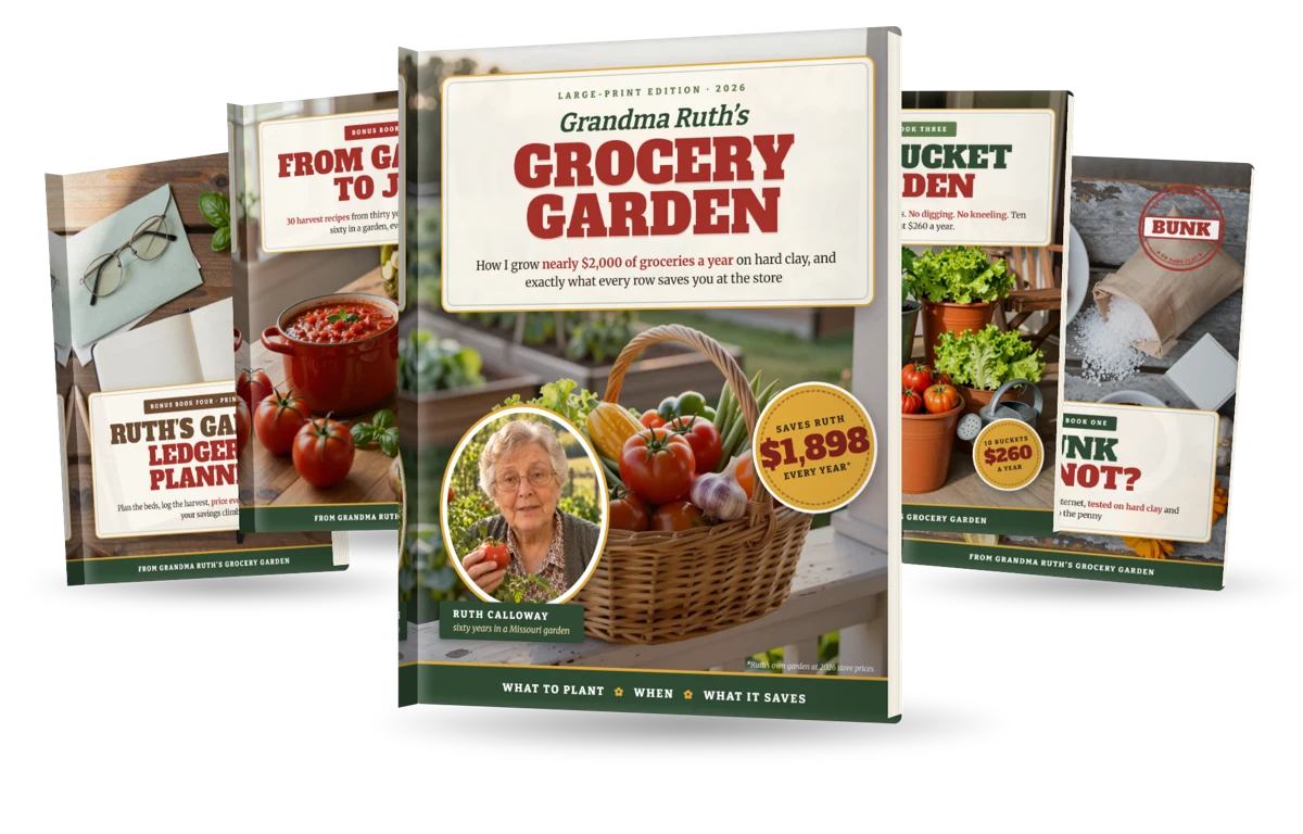 Grandma Ruth's Grocery Garden book with its five bonus books